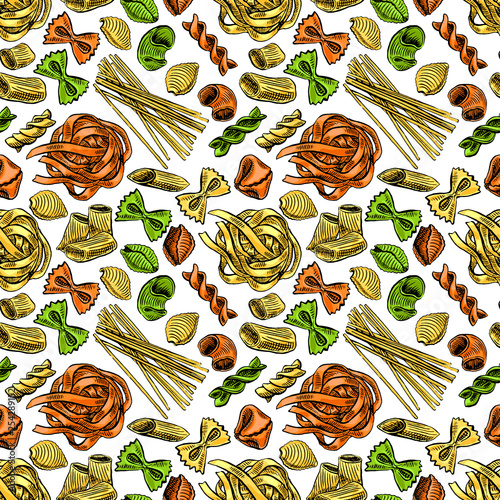 seamless background of pasta