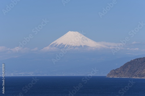 Mt.Fuji seen from Izu Peninsula,Shizuoka Prefecture Japan.