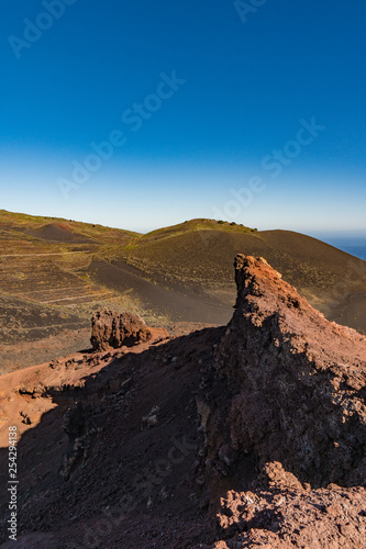 Landscape at the Teneguia volcano near Los Canarios   Region Fuencaliente de La Palma   at La Palma   Canary Islands