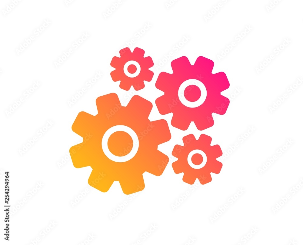 Cogwheel icon. Engineering tool sign. Cog gear symbol. Classic flat style. Gradient cogwheel icon. Vector Cogwheel icon. Engineering tool sign. Cog gear symbol. Classic flat style. Gradient cogwheel icon. Vector