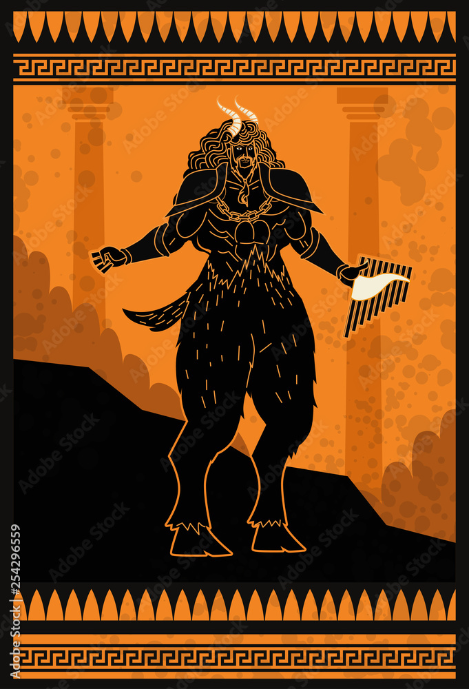 orange and black pan god