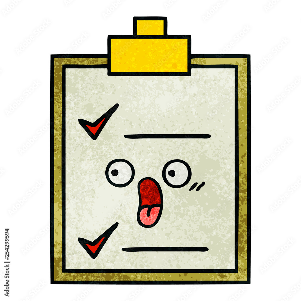 retro grunge texture cartoon check list retro grunge texture cartoon check list