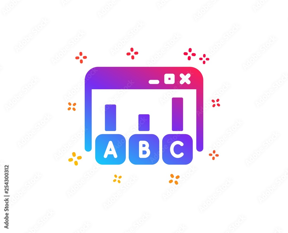 Survey results icon. Best answer sign. Business stats symbol. Dynamic shapes. Gradient design survey results icon. Classic style. Vector Survey results icon. Best answer sign. Business stats symbol. Dynamic shapes. Gradient design survey results icon. Classic style. Vector