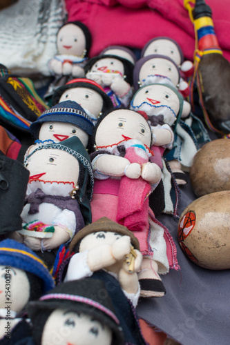 Souvenirs in Otavalo market, Ecuador