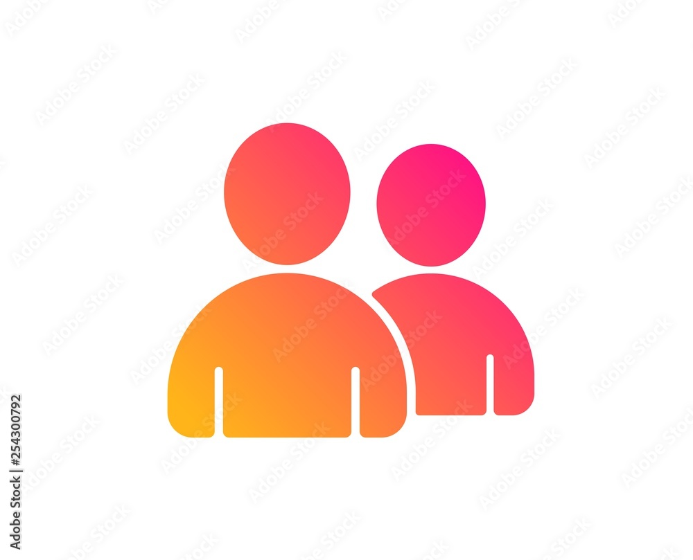 Fototapeta premium User icon. Couple or Group sign. Person silhouette symbol. Classic flat style. Gradient users icon. Vector