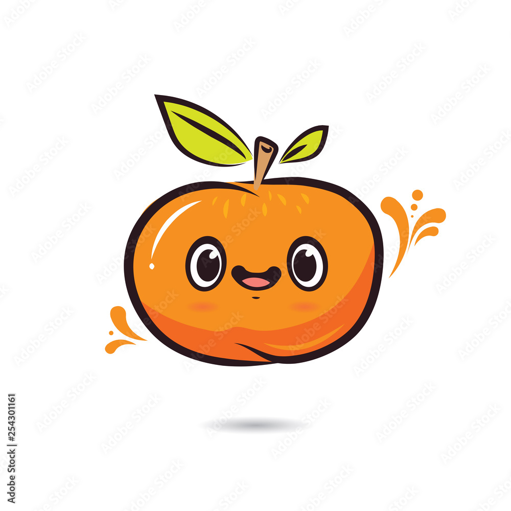 cute cartoon characters orange