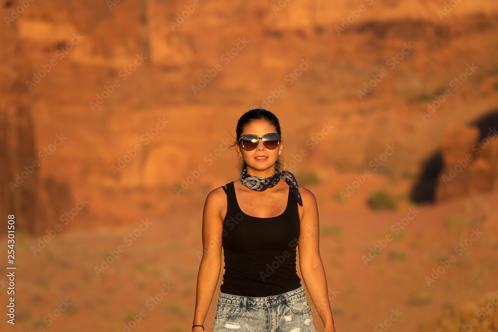 Model at Monument Valley, AZ Model at Monument Valley, AZ