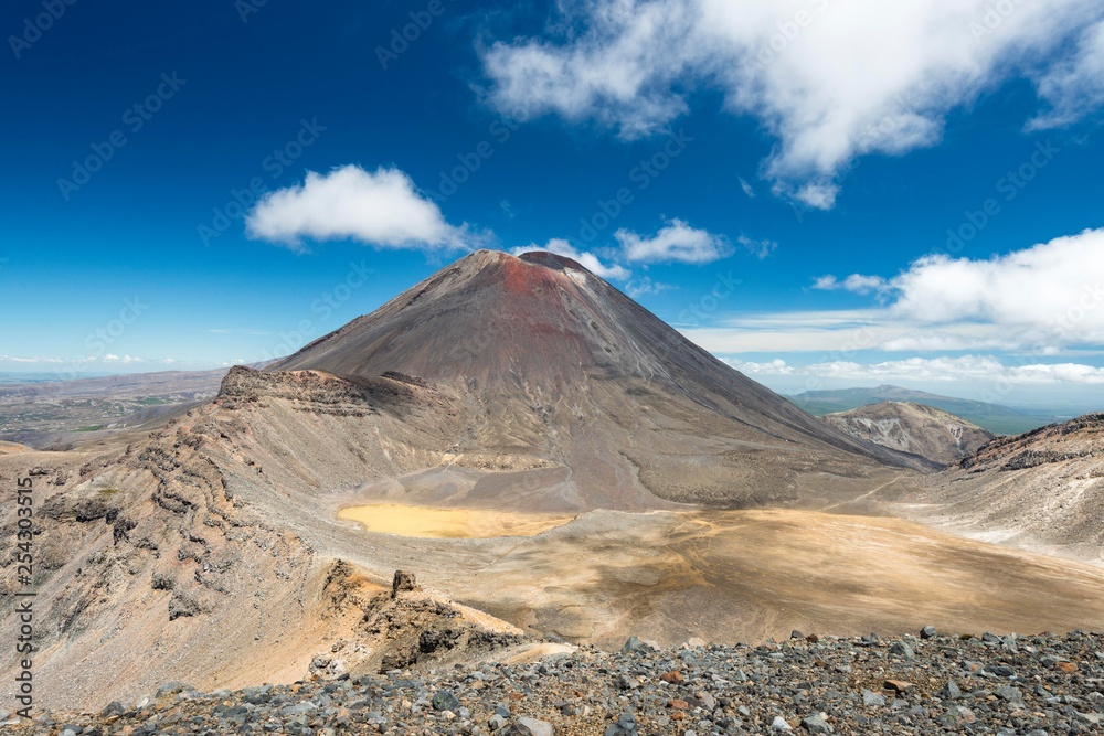 Mount Ngauruhoe, active volcano, volcanic landscape, Tongariro Alpine Crossing, Tongariro National Park, North Island, New Zealand, Oceania Mount Ngauruhoe, active volcano, volcanic landscape, Tongariro Alpine Crossing, Tongariro National Park, North Island, New Zealand, Oceania