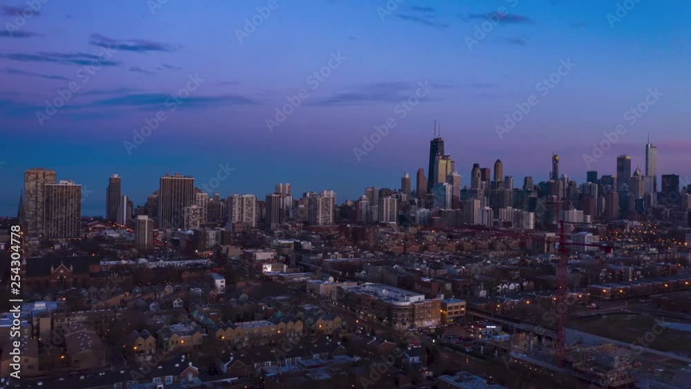 4k Cinematic Aerial Hyperlapse of Chicago, Illinois, USA 4k Cinematic Aerial Hyperlapse of Chicago, Illinois, USA
