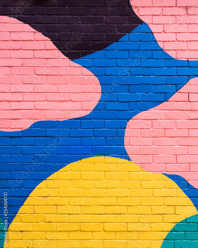 Colorful brick wall