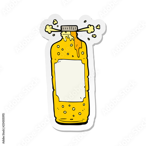 sticker of a cartoon fizzy pop