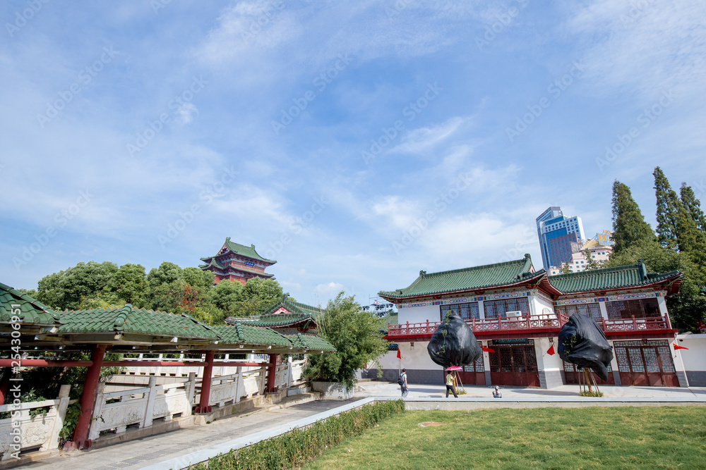 rea in front of The Tengwang pavilion in Nanchang, Jiangxi province, China, one of the four famous towers in south China rea in front of The Tengwang pavilion in Nanchang, Jiangxi province, China, one of the four famous towers in south China