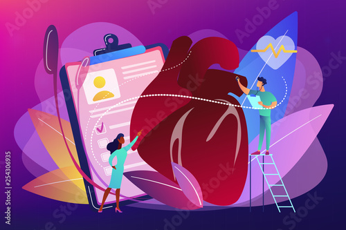 Ischemic heart disease concept vector illustration.