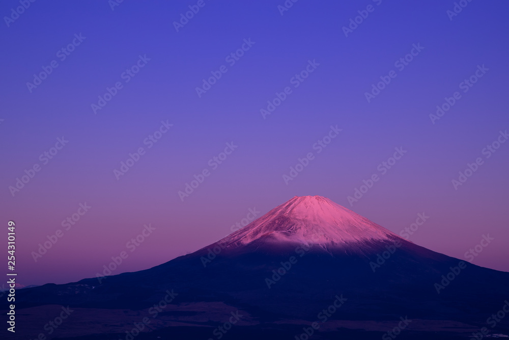 富士山、夜明け