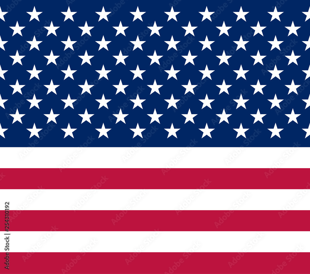 usa flag colors horizontal seamless background, stock vector illustration clip art