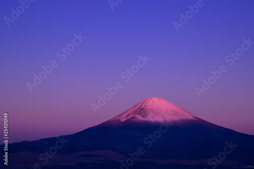 富士山、夜明け