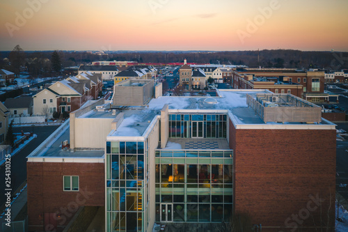 Aerial of Sunrise in Plainsboro New Jersey