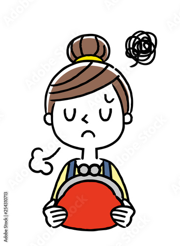 財布を持つ主婦