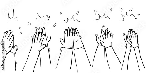 hand applause doodle sketch