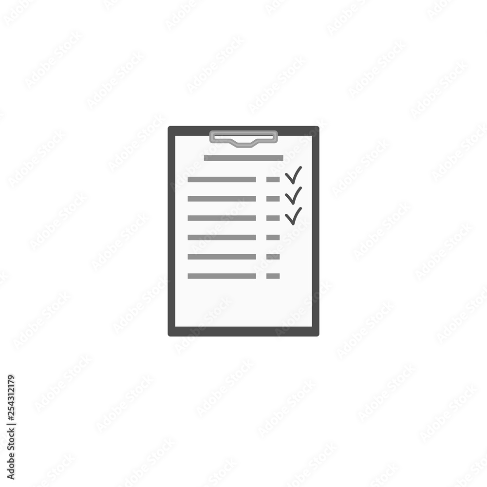 Checklist on a hard folder with a holder. Vector illustration Checklist on a hard folder with a holder. Vector illustration