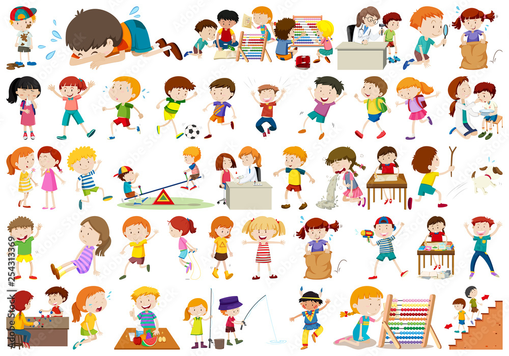 Set of kids character Set of kids character