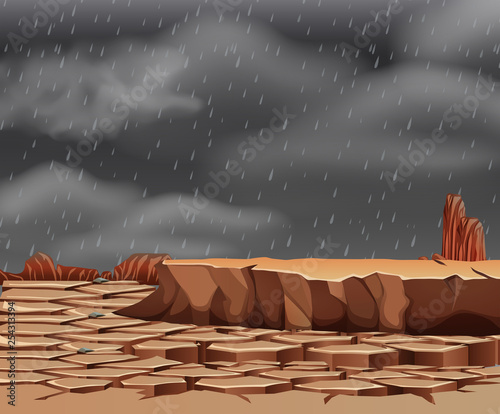 Raining at the droughty land