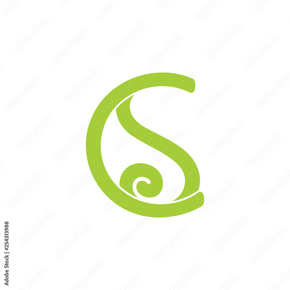 letters cs simple linked logo vector letters cs simple linked logo vector