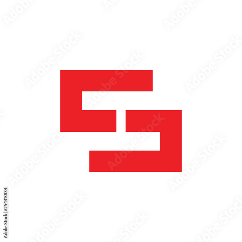 abstract letter s simple geometric line logo