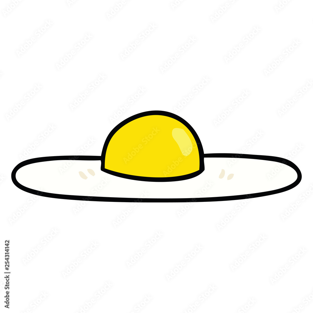 quirky hand drawn cartoon fried egg quirky hand drawn cartoon fried egg