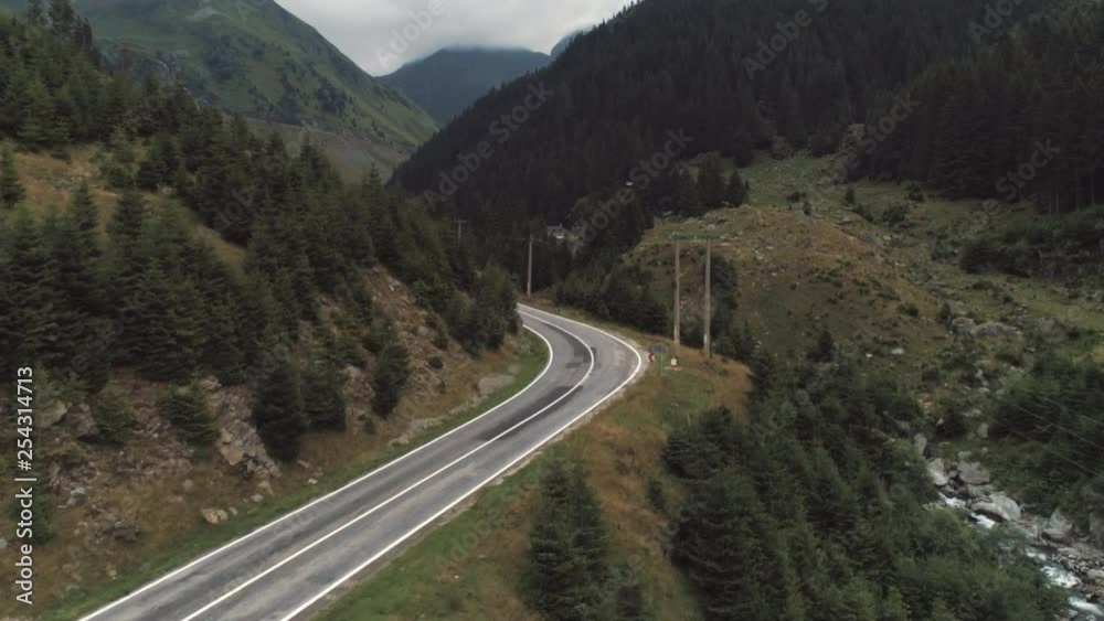 Mountain path, aerial Mountain path, aerial