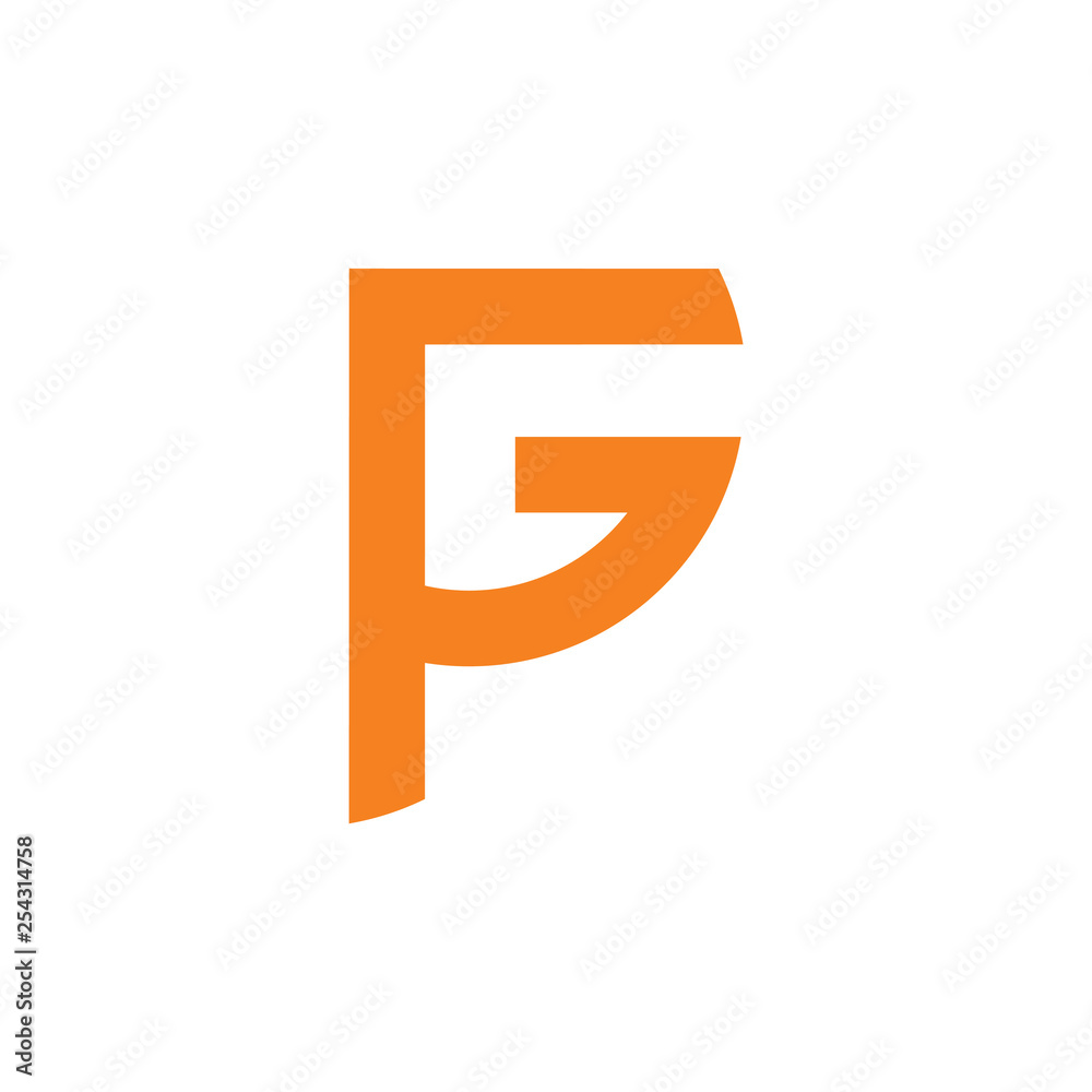 abstract letter pg simple line logo vector abstract letter pg simple line logo vector