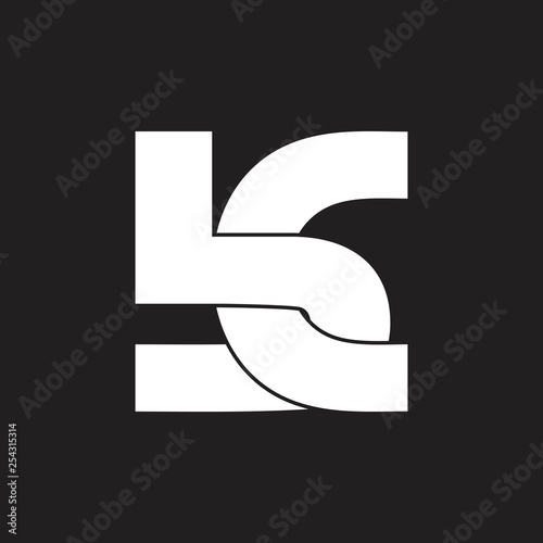 abstract letters bc simple linked logo vector