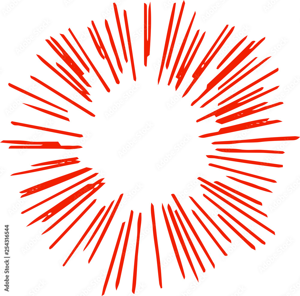 Red Rough sketch of dazzling light Red Rough sketch of dazzling light
