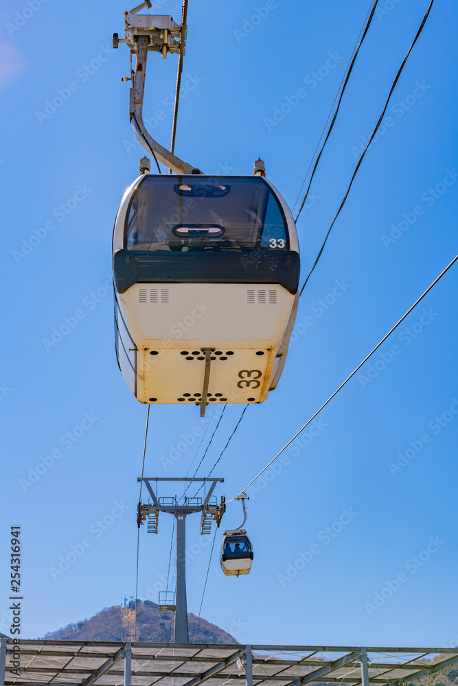 ロープウェイ　静岡県伊豆の国市　かつらぎ山パノラマパーク