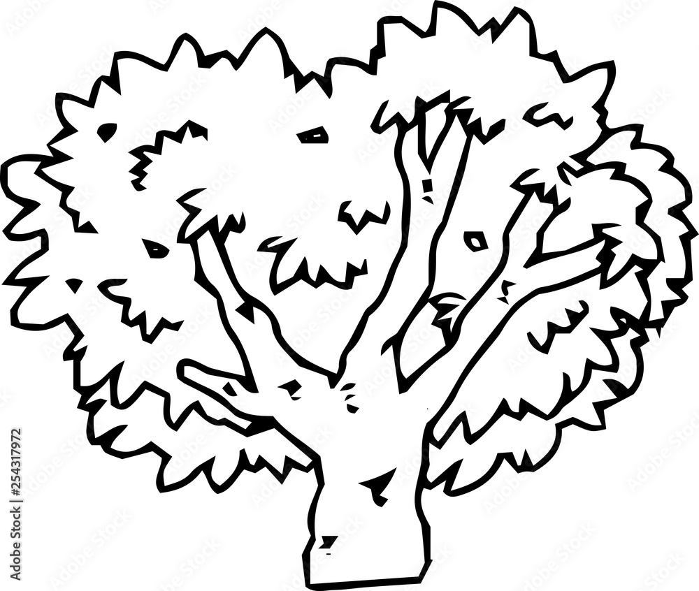 Rough sketch of tree