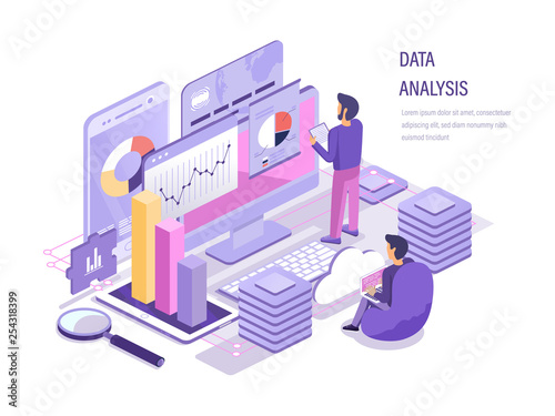 Data analysis. Analysis business working, data analytic of graphs.