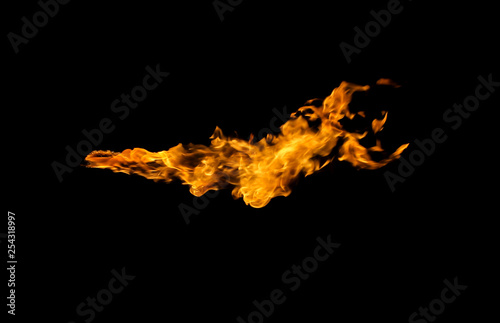 Fire flames on black background © treerasak