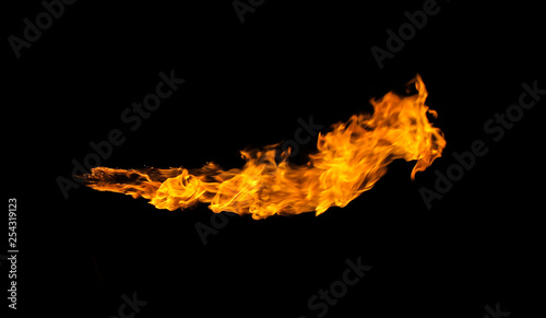 Fire flames on black background © treerasak