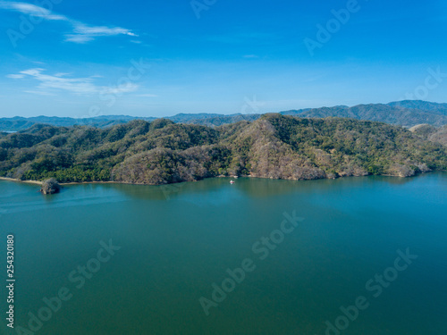 Aerial View of the ocean and Mountains in Costa Rica  © Gian