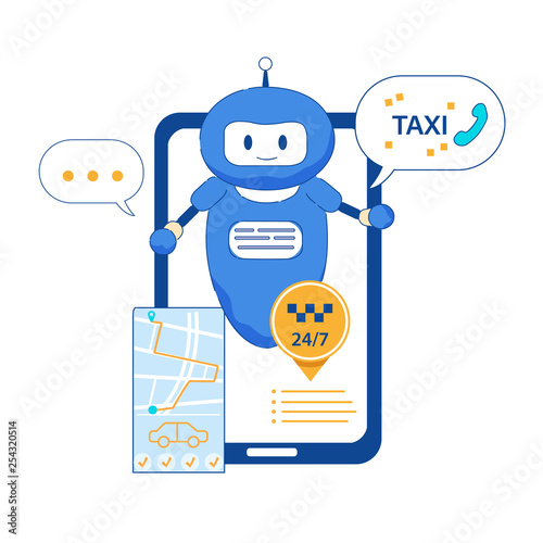 Smart Chatbot Taxi Calling Mobile App with GPS
