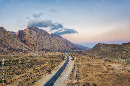 Road through the Zagros Mountains in South Iran taken in January 2019 taken in hdr photo