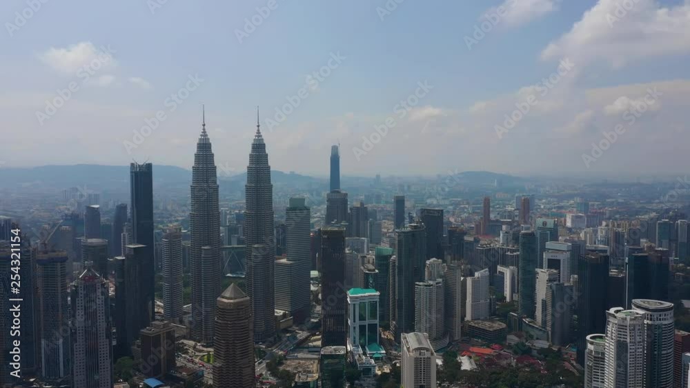day time kuala lumpur cityscape famous downtown aerial panorama 4k malaysia day time kuala lumpur cityscape famous downtown aerial panorama 4k malaysia
