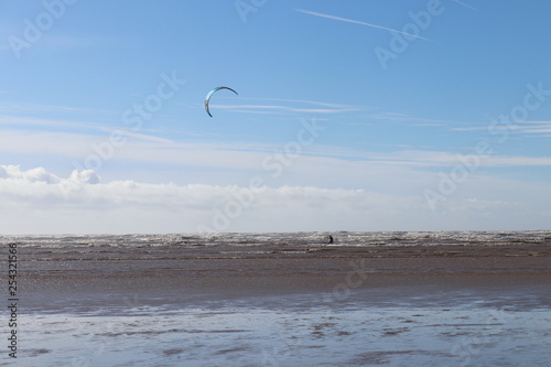 kitesurfer on the beach