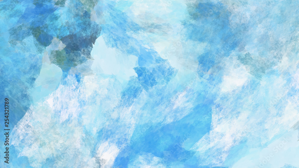 Abstract blue fantastic clouds. Colorful fractal background. Digital art. 3d rendering.