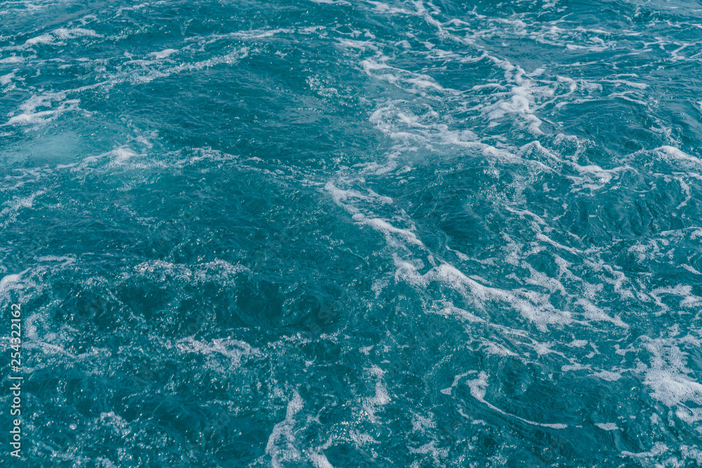 Sea water. surface water blue sea.