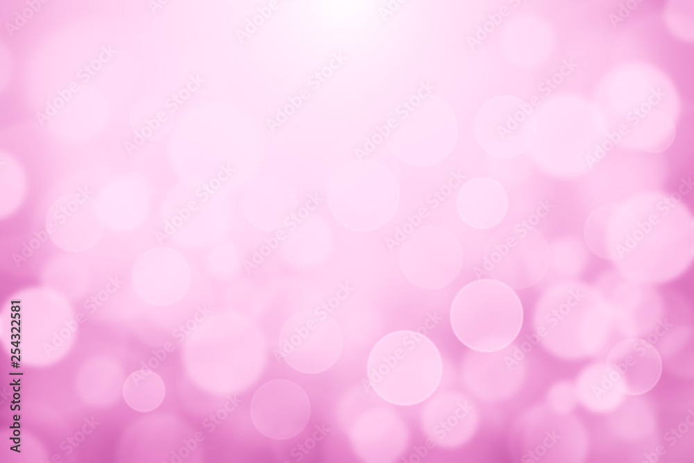 Light pink blurred soft lights bokeh textured abstract background, Woman love and valentines bokeh texture for backdrop or background concept.