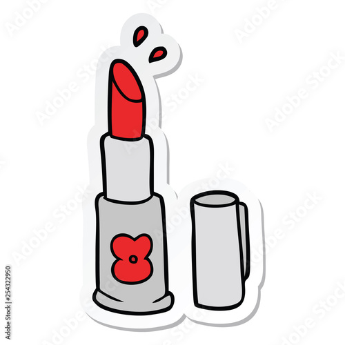 sticker of a cartoon lipstick