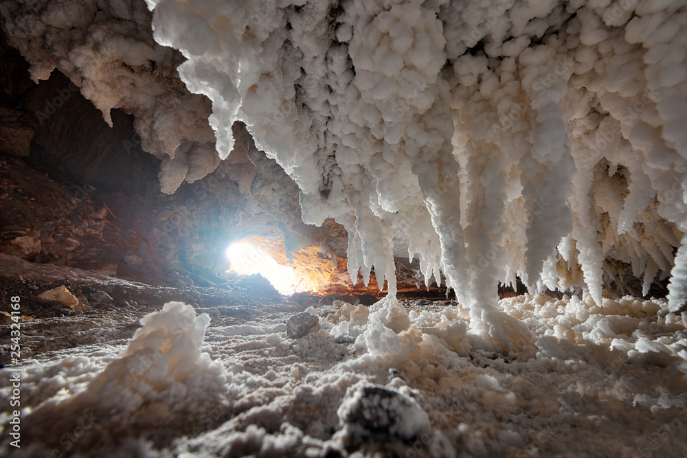 Namakdan Salt Cave on Qeshm Island in Southern Iran taken in January 2019 taken in hdr