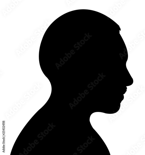 a man head silhouette vector