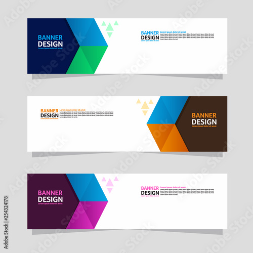 Abstract banner design. Colorful background Illustration vector